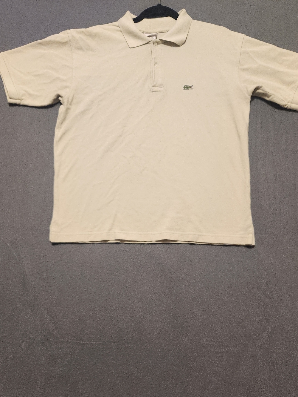 Lacoste Polo Shirt Men Size 7 Tan Preppy
